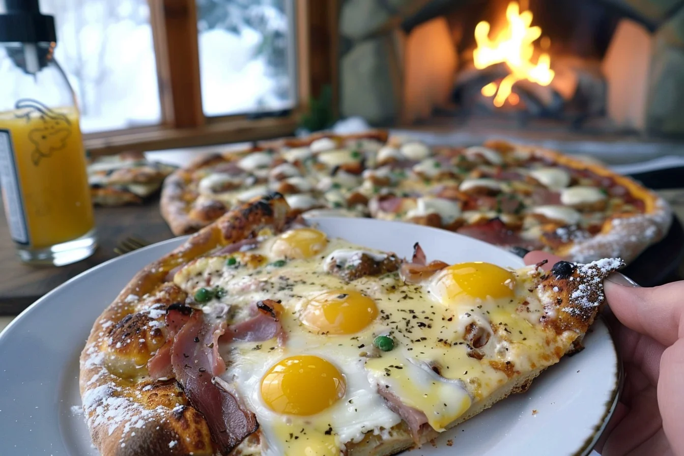 Best Eggs Benedict Breakfast Pizza